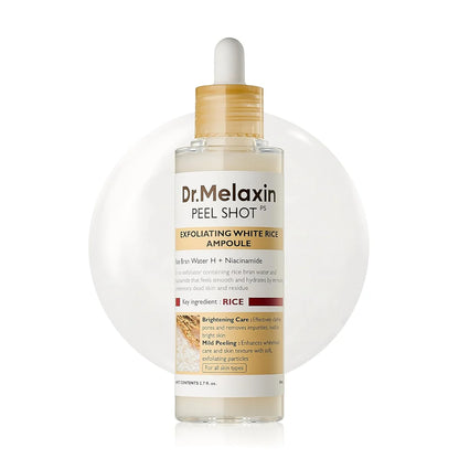 Dr.Melaxin Peel Shot White Rice – Exfoliante Facial Suave para Piel Limpia y Luminosa