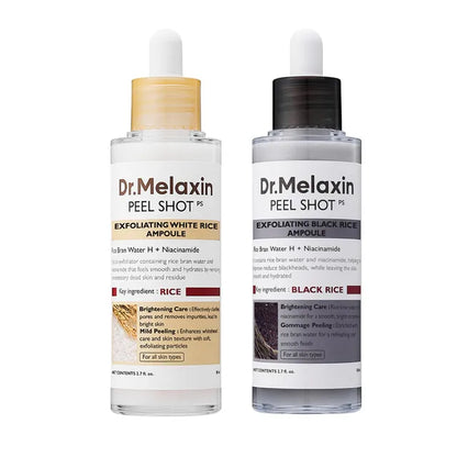 Dr.Melaxin Peel Shot Duo Pack (Black Rice + White Rice) – Rutina Facial Completa